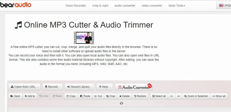 BearAudio Tool Interface Audio Editor