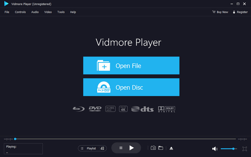 Vidmore Player Interface