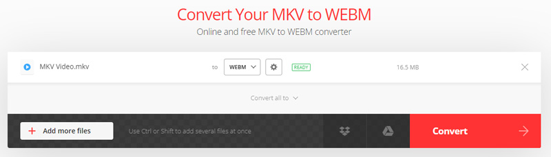 Select Webm Convertio