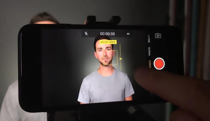 Brighten a video while recording