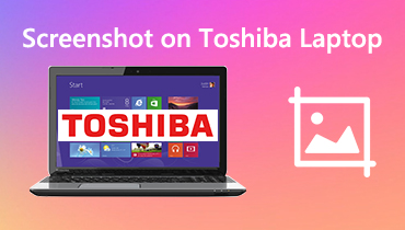 Captură de ecran pe laptopul Toshiba