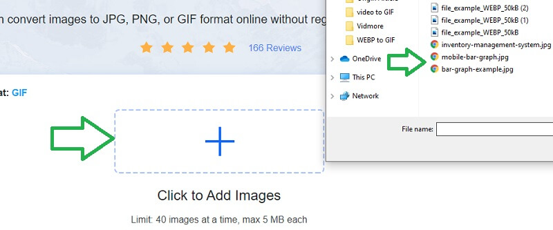 vidmore gratuit convertor de imagini online încărcare gif webp