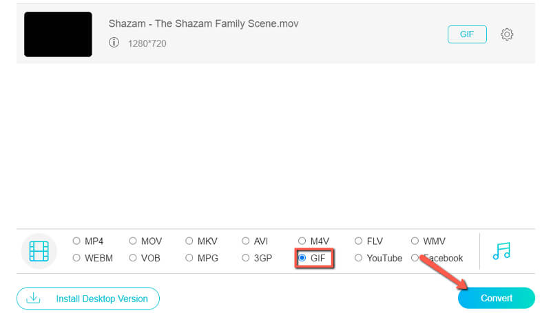 vidmore video converter upload mov fil