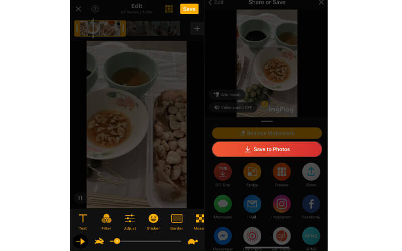 Imgplay Edit dan Simpan Mp4 Sebagai GIF