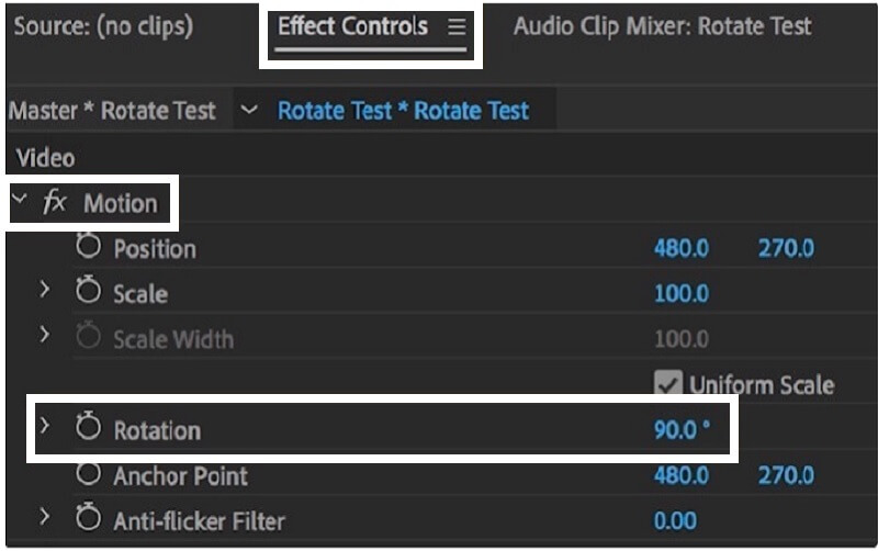 Adobe Edit Video Πώς να περιστρέψετε το βίντεο σε πρεμιέρα