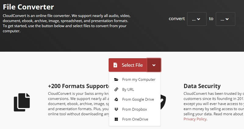 Cloud Convert Upload File WMA Ke MP3