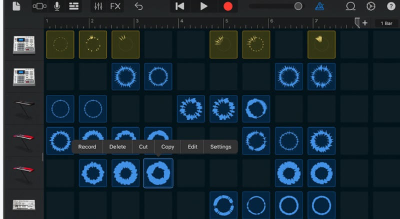 Garage Band Interface Musikskærer