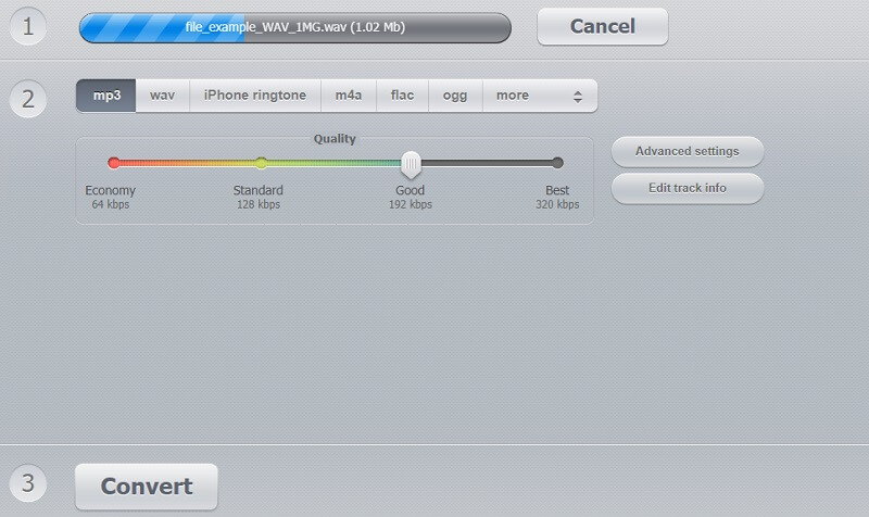 Online Audio Converter Converteer WAV naar MP3