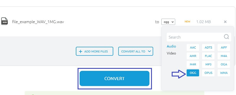 OnlineConvertFree Convert WAV File WAV To OGG