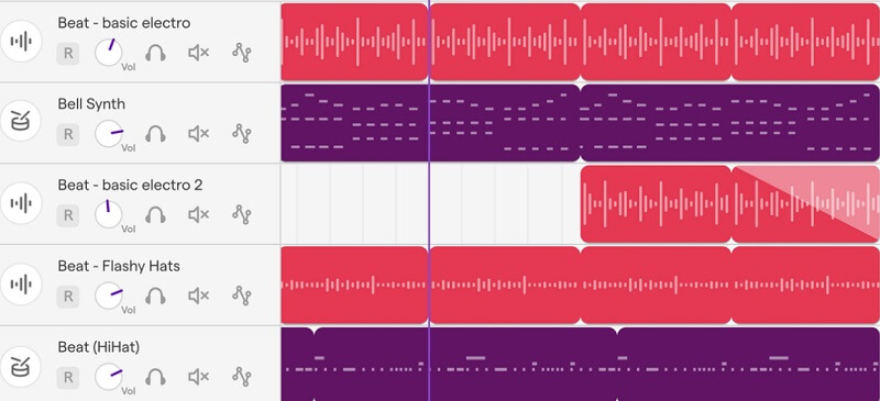 Звуковой редактор интерфейса SoundTrap