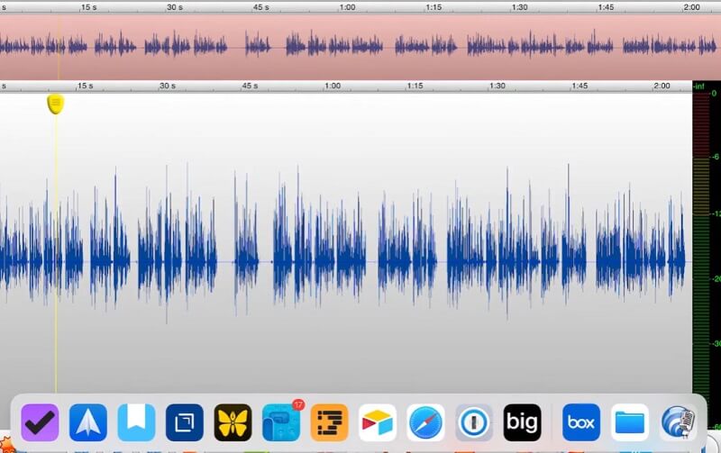 TwistedWave Audio Editor Grensesnitt Lydtrimmer