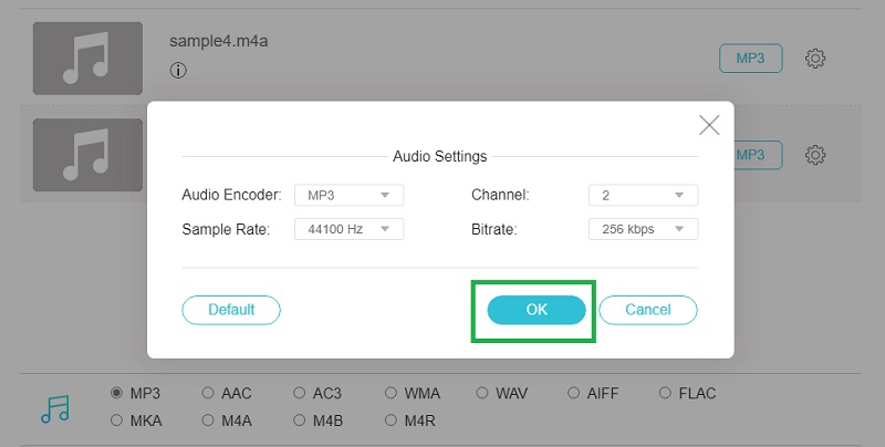 Видмор Фоак Изменить настройки WMA в MP3