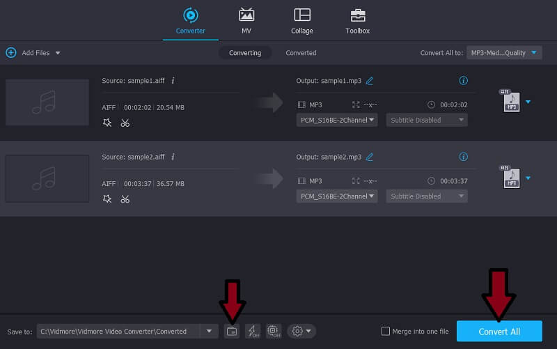 Vidmore Vc Converteer AIFF AIFF naar MP3