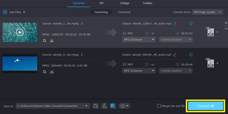 Vidmore Vc Convierte a MP3 MPEG a MP3