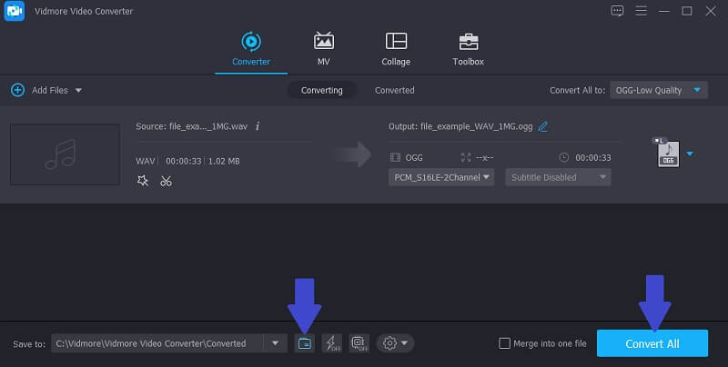 Vidmore Vc Konwertuj WAV WAV na OGG