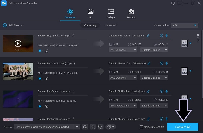 Vidmore Vc Xoay ứng dụng Video Lưu đầu ra