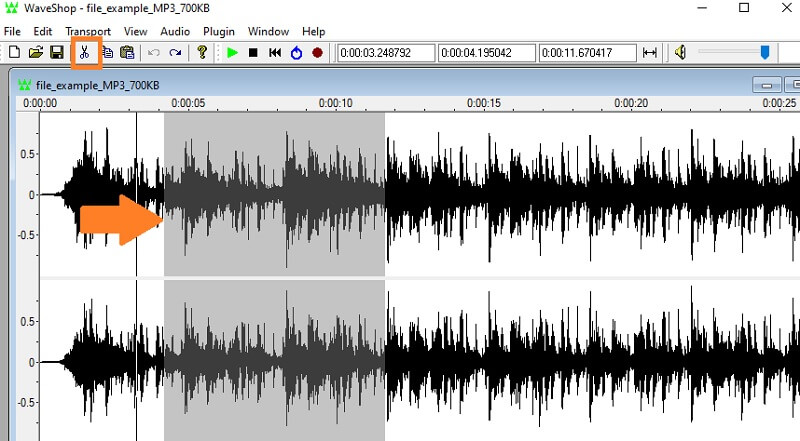 WaveShop -grensesnitt for musikk