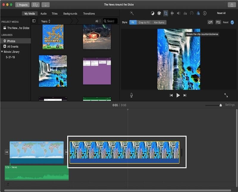 iMovie Hur man vänder en video på iMovie på Mac