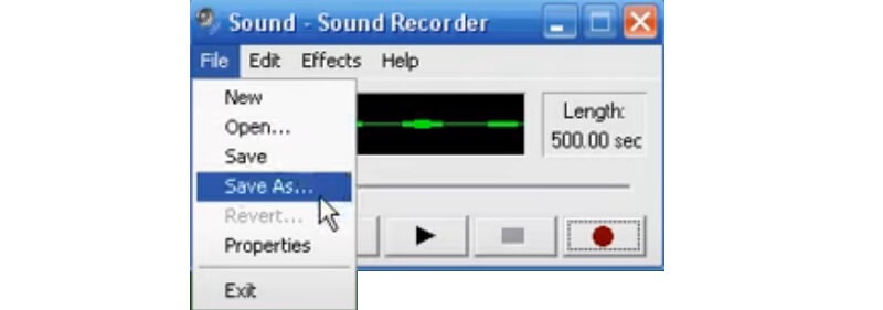 Grabador de sonido Guardar grabación