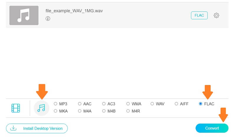 Vidmore FVC Converter arquivo WAV