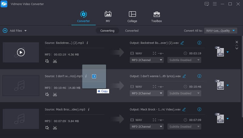 Vidmore Vc Lägg till MP3 -filer