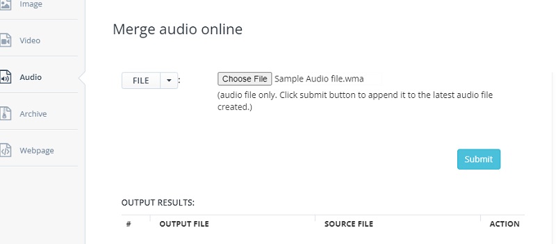 Aconvert Merge WMA-filer