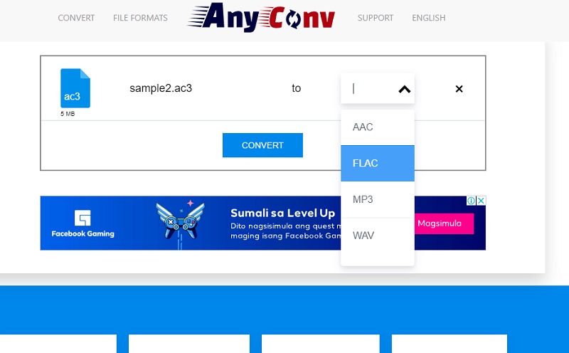 Anyconv Converti AC3 in FLAC