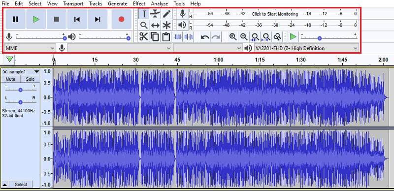 Audacity Επεξεργασία αρχείου μουσικής