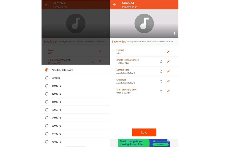 Antara Muka Pemotong MP3 Penukar Audio