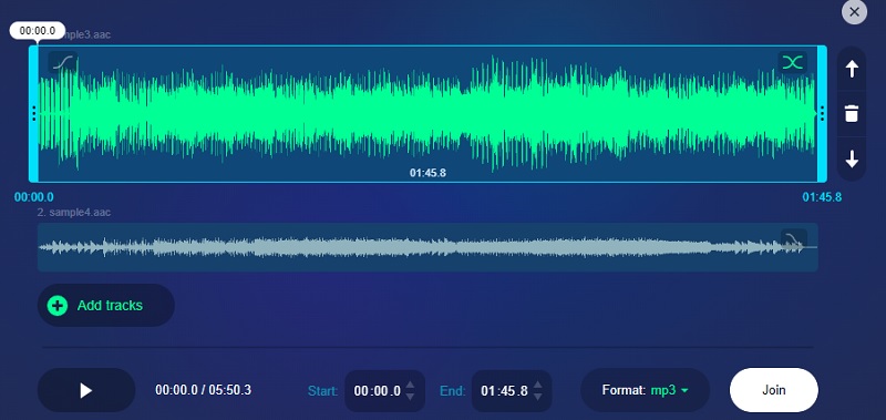 Audio Joiner-webinterface