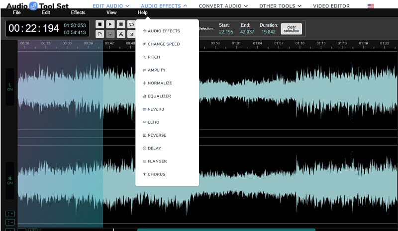 Audio Tool Set Interface