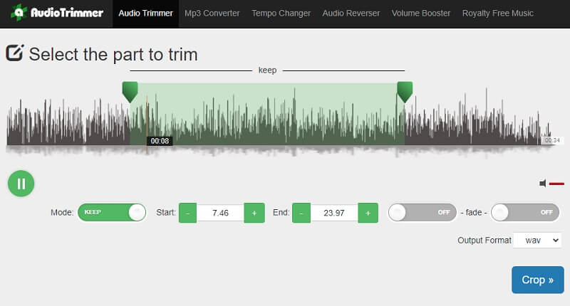 ไฟล์ WMA ตัดเสียง Trimmer