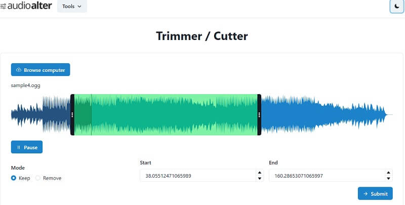 Audioalter Trim OGG File