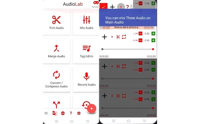 Audiolab mobil interfész