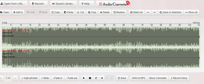 Interfaz de herramienta de audio Bear