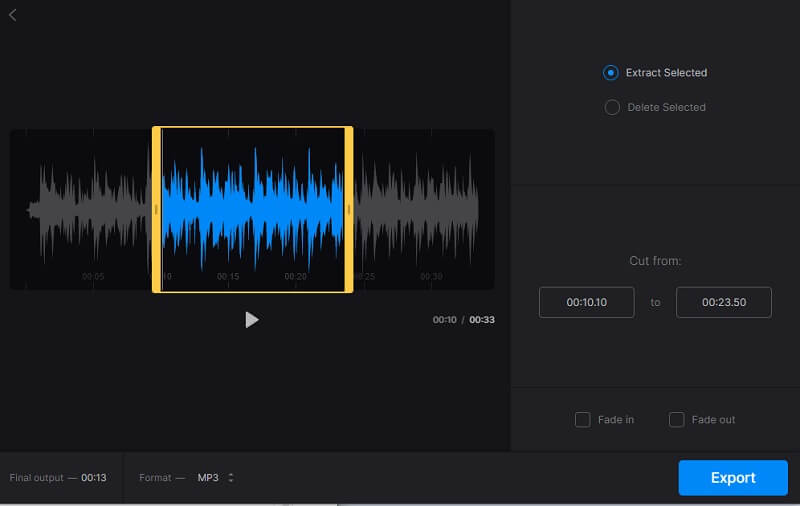 Clideo Split WAV datoteka