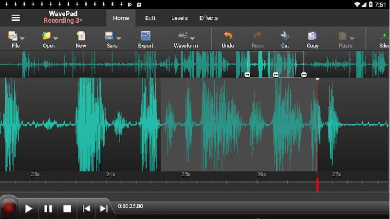 Audio Wavepad szerkesztése