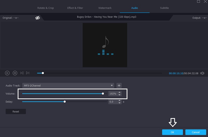 Modifica volume su Vidmore