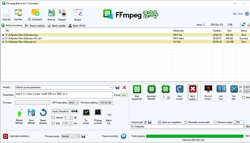 FFMPEG ตัวแปลงเสียง