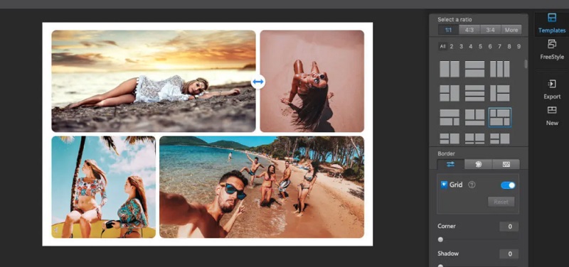Fotor Collage Maker Interface