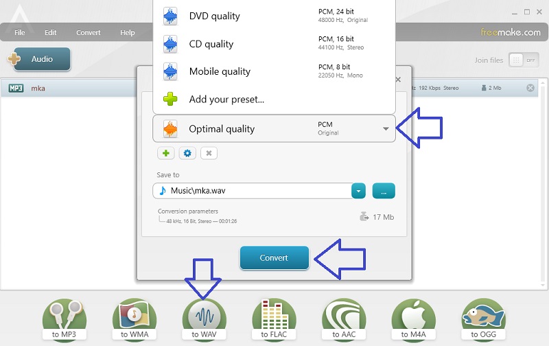 Freemake Audio Converter-conversieproces