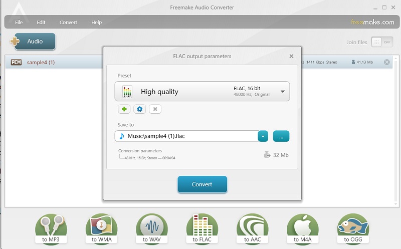 Aplikace Freemake Audio Converter pro Windows