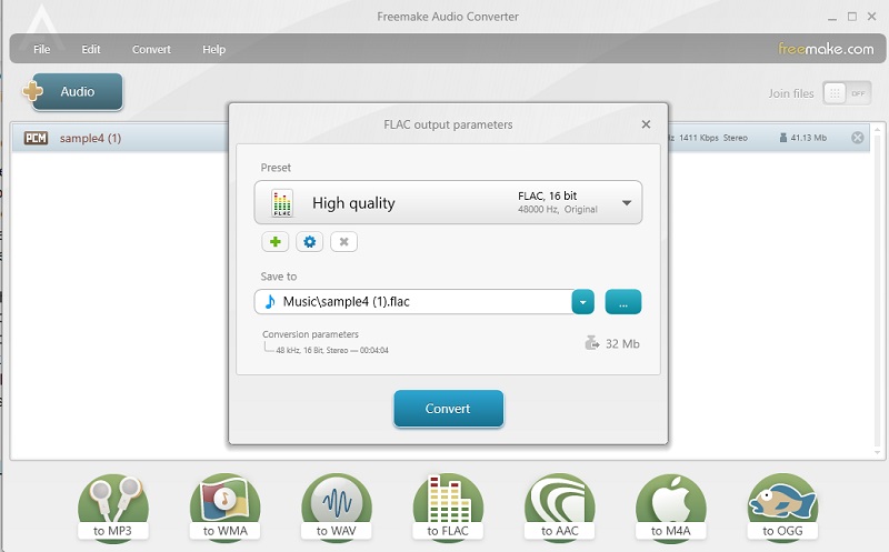 Freemake Audio Converter Windows aplikacija