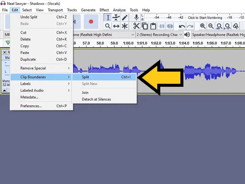 Cara Memotong Dalam Audacity