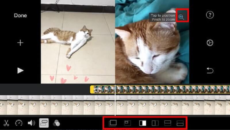 iMovie IOS 분할 화면