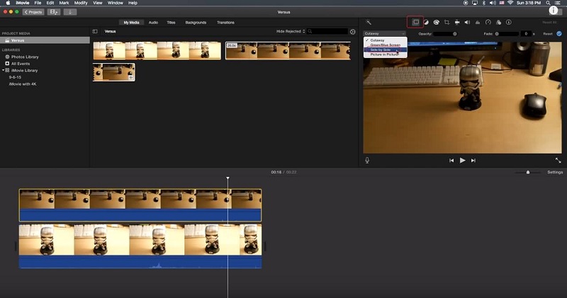 Imovie MAC 인터페이스