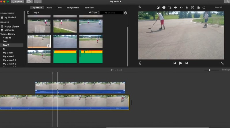 iMovie Splitscreen