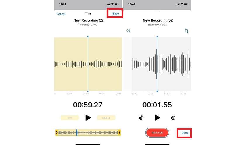 iPhone Voice MeMO sAVE Trimmed