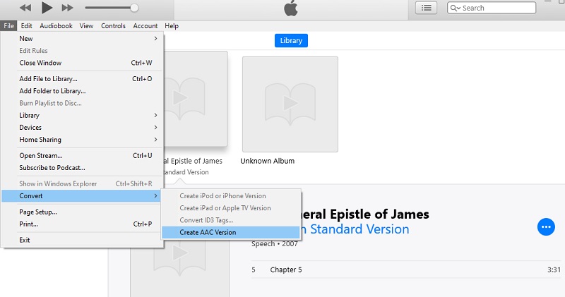 iTunes Buat Versi AAC