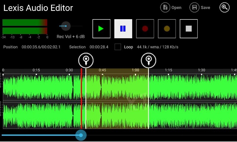 Lexis Audio Editor mobiele app